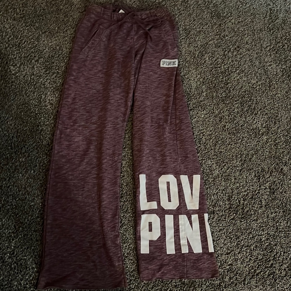 victoria secret PINK maroon sweatpants